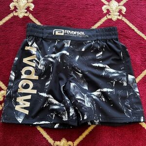 Reversal Black and Gold Graphic MMA Shorts